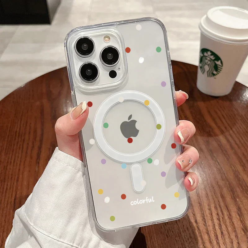 Phone Cases Magsafe - INS Koreanische Kreative Farbige Welle Punkte